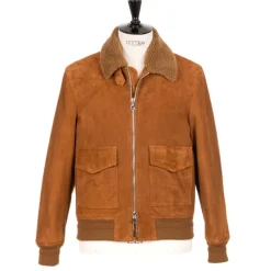 Suede Leather Jacket "Aviatore" - Lamb Suede