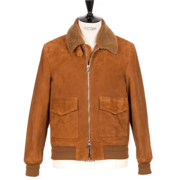 Suede Leather Jacket "Aviatore" - Lamb Suede