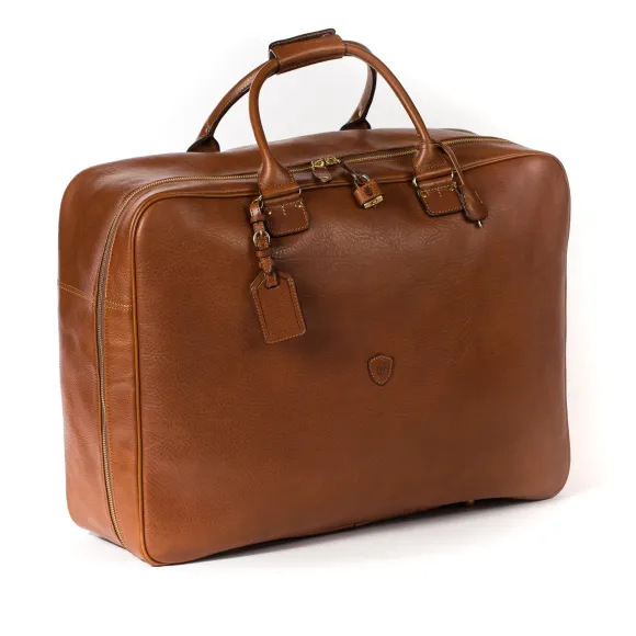Suitcase "Soft Traveler" Made Of Grained Calfskin - Handcrafted