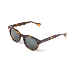 Sunglasses "Donegal Havana" With Green Lenses - Handmade