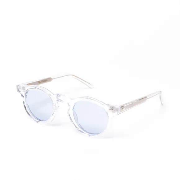 Sunglasses "World Transparent" With Light Blue Lenses - Purely Handcra