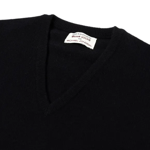 Sweater "Oxton Vee" From Fine Scottish 1 Ply Cashmere