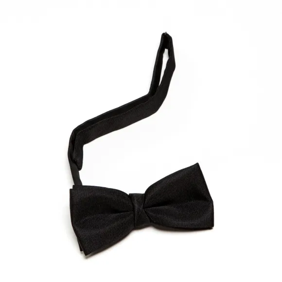 Tied Black Bow Tie Made Of Pure Silk