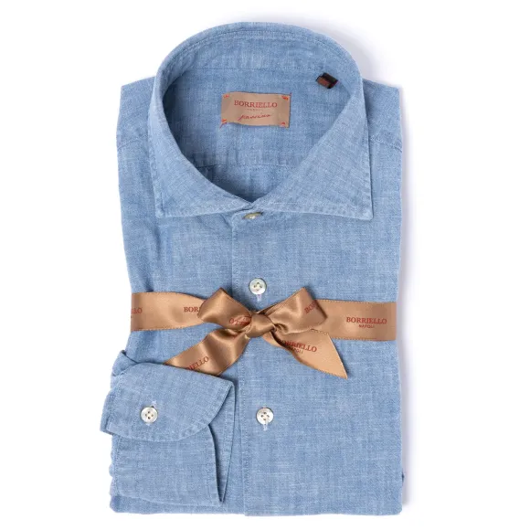 Vintage Prewashed Japanese Cotton Chambray Sport Shirt - Linea Passion