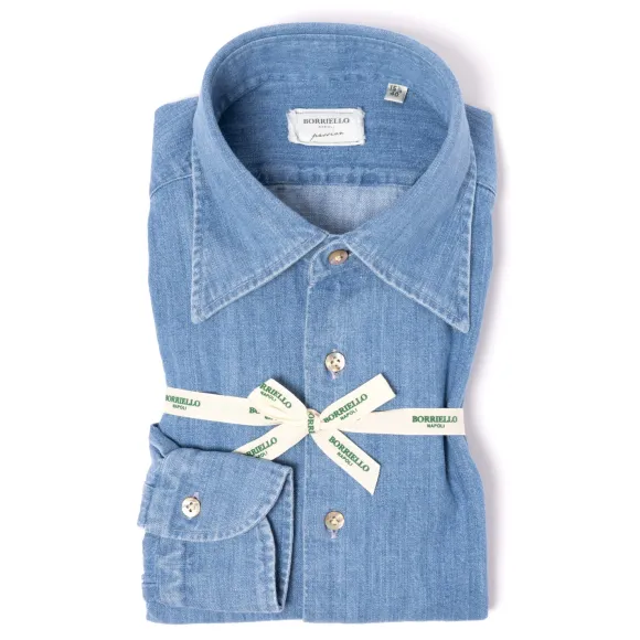 Vintage Prewashed Japanese Cotton Denim Sport Shirt