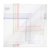 White Cotton Handkerchief "Honfleur" With Colorful Pattern