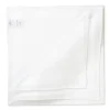 White Handkerchief "Sarabande" Made Of Cotton - Hand-Rolled
