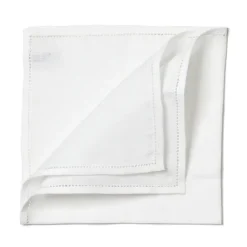 White Linen Pocket Square