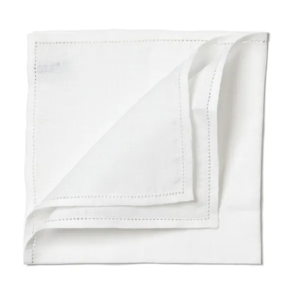 White Linen Pocket Square