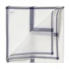 White Patterned Cotton Pocket Square