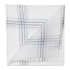 White Patterned Pocket Square Made Of Linen And Cotton