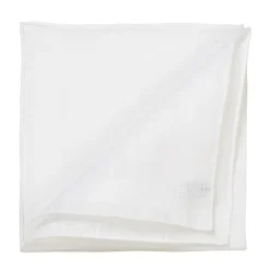 White Pocket Square "Blanc" Made Of Pure Linen