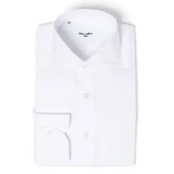 White Pure Egyptian Cotton Shirt From Alumo - Collo Tom