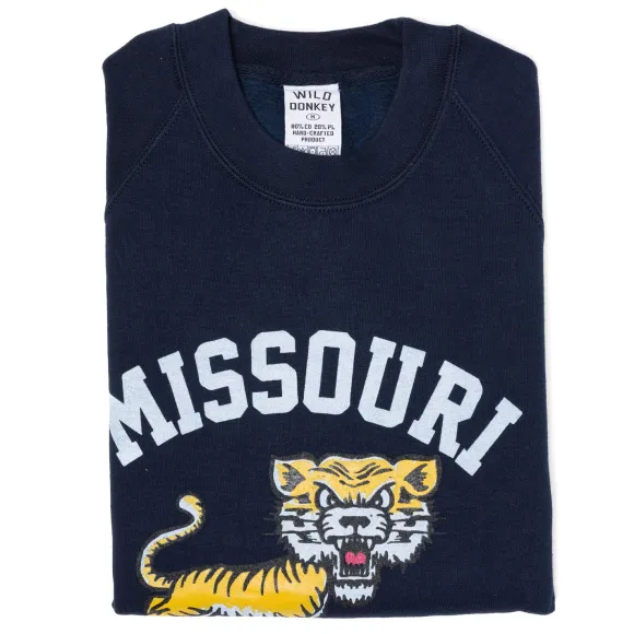 Wild Donkey X Mj: Sweatshirt With Vintage Print "Missouri" M