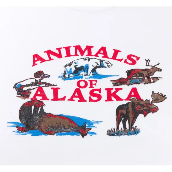 Wild Donkey X Mj: Vintage Print "Animals" Cotton Mix Sweatshirt