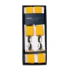 Yellow Elastic Pants Straps "X Back Nickel" With Clips