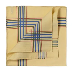 Yellow Patterned Cotton Handkerchief