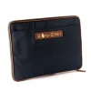 Zip-Case "Notebook" Made Of Felisi Nylon And Saddle Leather