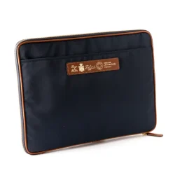Zip-Case "Notebook" Made Of Felisi Nylon And Saddle Leather